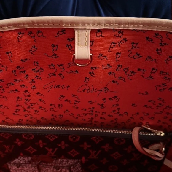 NEW NEVER USED Louis Vuitton Grace Coddington Catogram Neverfull MM 😸  💎 - Picture 6 of 14
